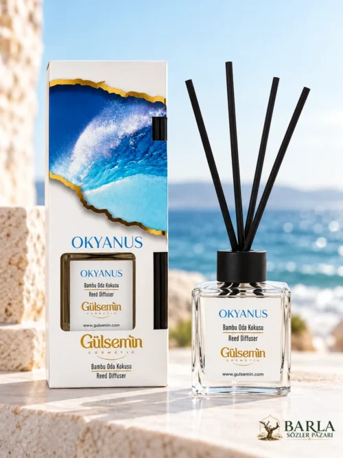 Gülsemin Okyanus Bambu Çubuklu Oda Kokusu kutu ve şişe