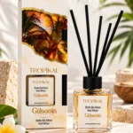 Gülsemin Tropikal Bambu Çubuklu Oda Kokusu kutu ve şişe