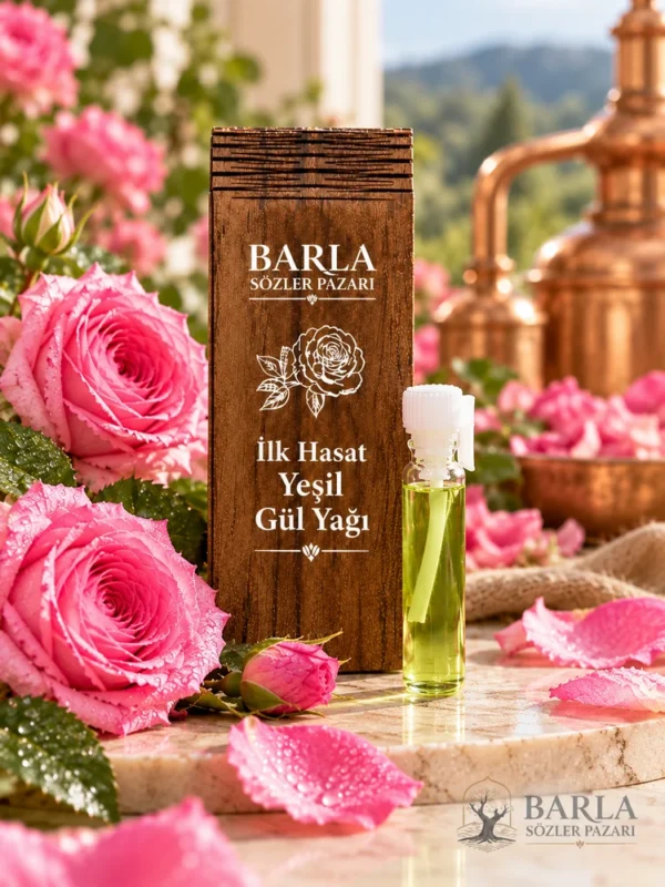 İlk Hasat Saf Yeşil Gül Yağı 1 ml