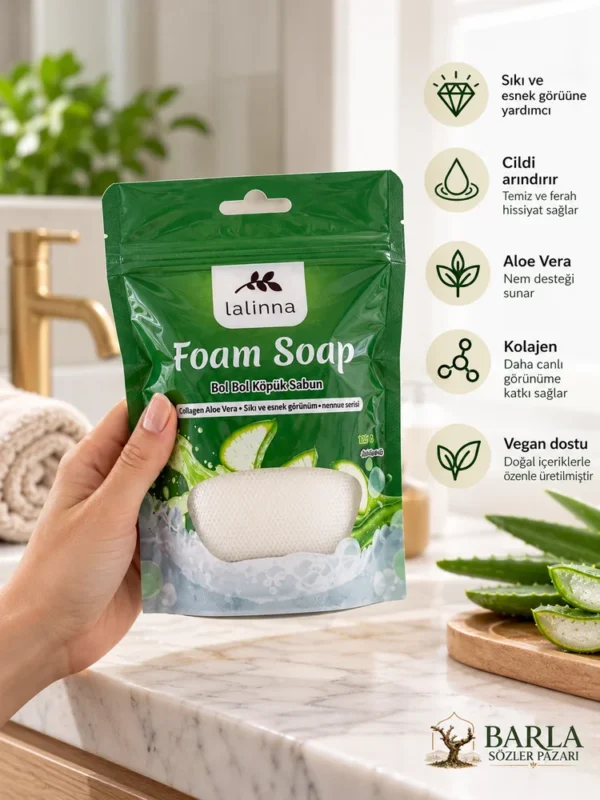 Lalinna Collagen Aloe Vera Sabunu 125 G aloe vera ve kolajen içerikli ürün tanıtımı