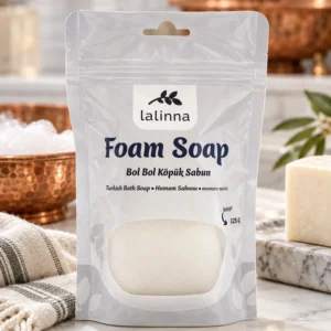 Lalinna Hamam Sabunu 125 G kendinden lifli köpük sabun ambalajı