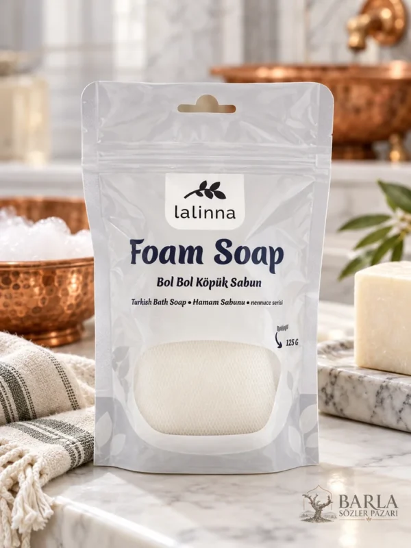 Lalinna Hamam Sabunu 125 G kendinden lifli köpük sabun ambalajı