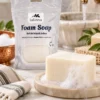 Lalinna Hamam Sabunu 125 G ve köpüklü sabun detayı