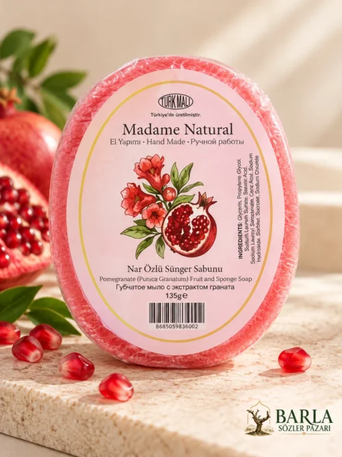 Madame Natural Nar Özlü Süngerli Sabun 135 g ambalajlı ürün görseli