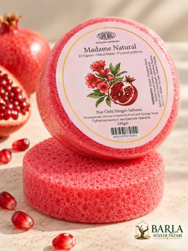 Madame Natural Nar Özlü Süngerli Sabun yakın plan sünger dokusu