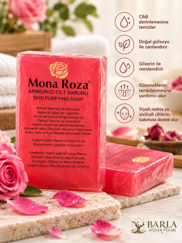 Mona Roza Gliserinli Arındırıcı Gül Sabunu 80 Gr