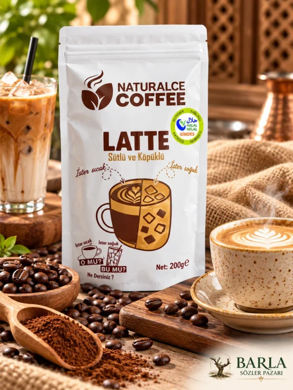Naturalce Latte 200 gr kahve ambalajı