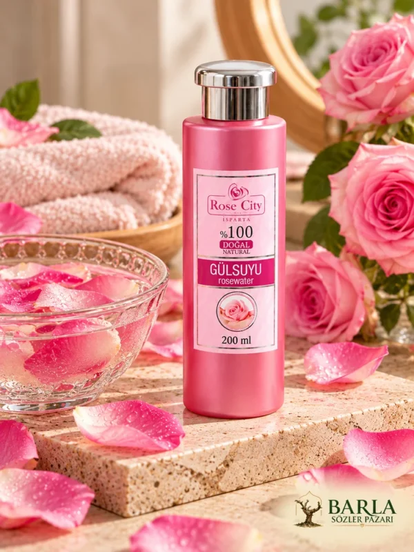 Rose City %100 Doğal Gül Suyu 200 ml dekorlu ürün görseli