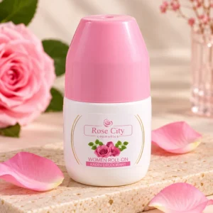 Rose City Kadın Roll-On Deodorant 50 ml pembe kapaklı gül özlü ürün