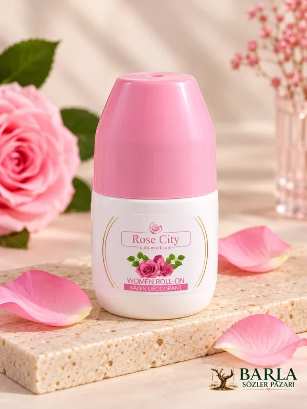 Rose City Kadın Roll-On Deodorant 50 ml pembe kapaklı gül özlü ürün