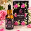 Roselinda Esansiyel Gül Yağı 30 ml siyah güllü kutu ve amber şişe