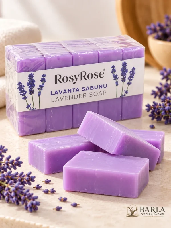 RosyRose lila lavanta sabunu kalıpları ve beşli paket