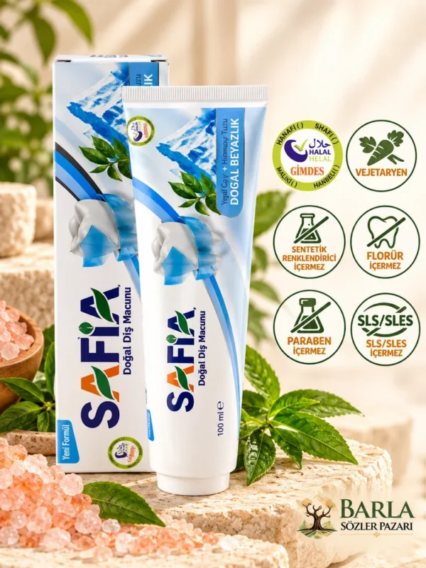 Safia Yeşil Çay ve Himalaya Tuzu Diş Macunu 100 ml gimdes