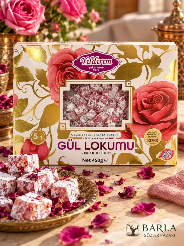 Yıldırım Şekerleme Güllü Çifte Kavrulmuş Lokum 450 gr
